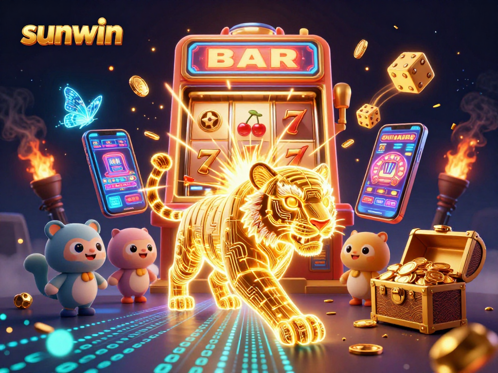 Experience thrilling gameplay at sunwin with a dazzling jackpot explosion amidst golden elements.