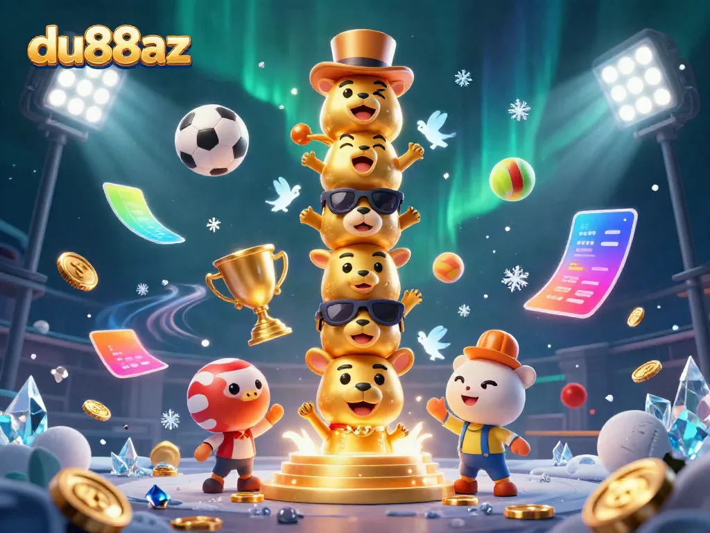 Engage with du88az and elevate your betting skills in this vibrant casino scene featuring a dynamic golden totem!
