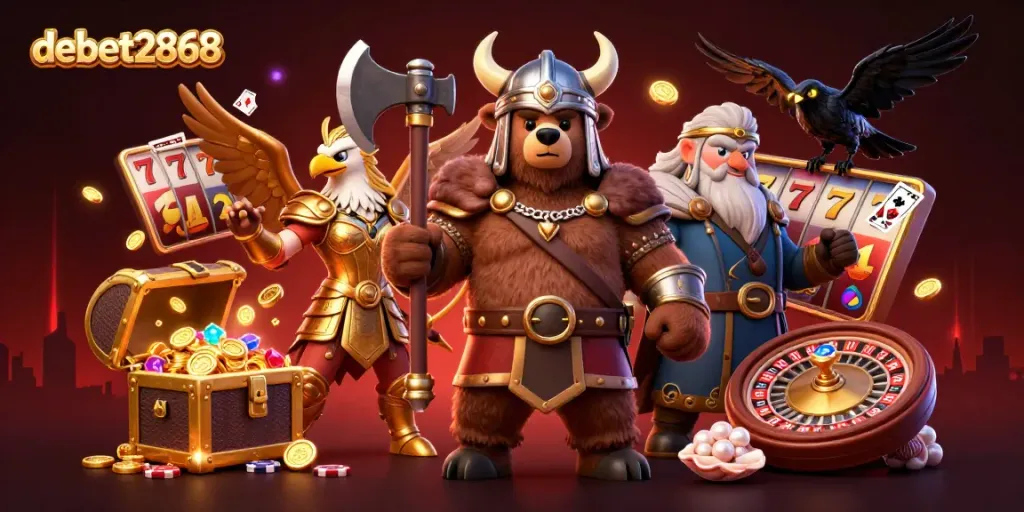 Engage in thrilling slots gameplay with debet2868 amid fantastic Viking characters and rich treasure