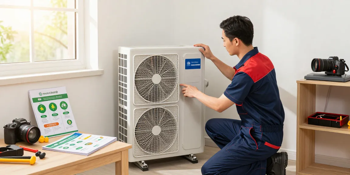 Installing a wärmepumpe kaufen in a modern home setting, showcasing energy efficiency and professionalism.