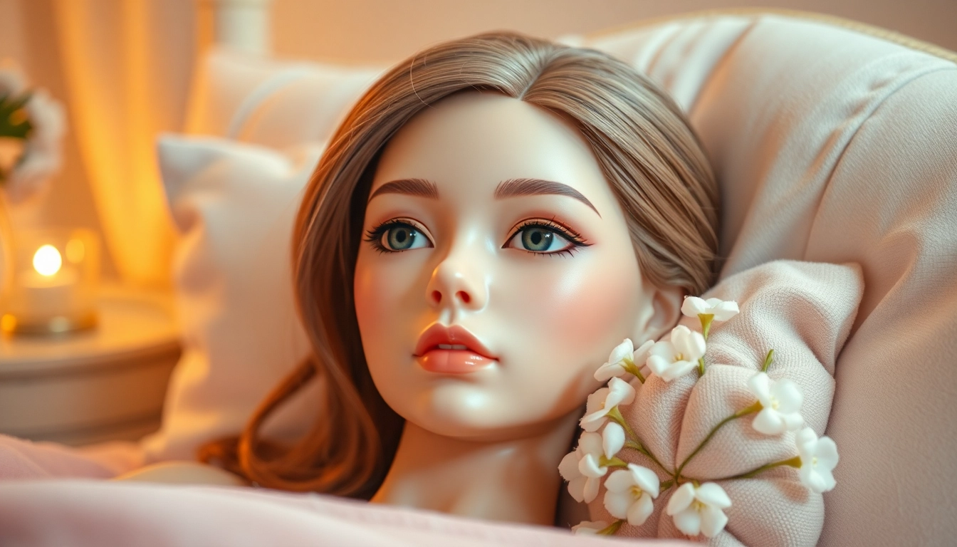 Schöne Love Dolls präsentieren sich in einem einladenden Schlafzimmer mit lebensechten Details.