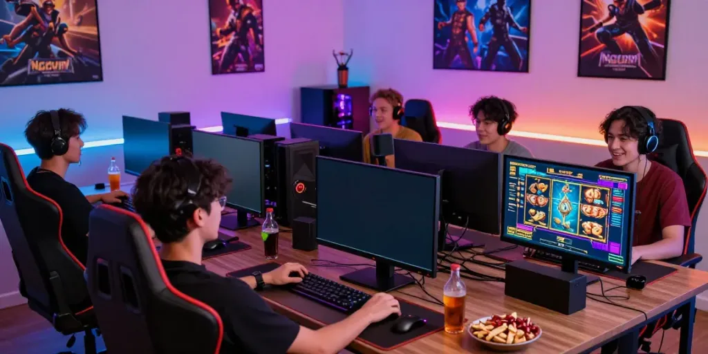 Exciting online gaming scene at https://choinohu.vip/ with players enjoying Nohuwin slots.