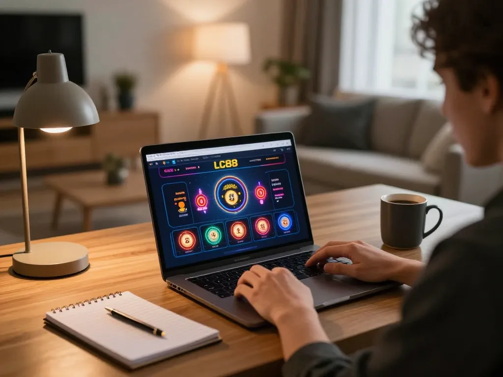Engaging online gaming session at https://lc88.it.com/, showcasing modern setup and strategic planning.