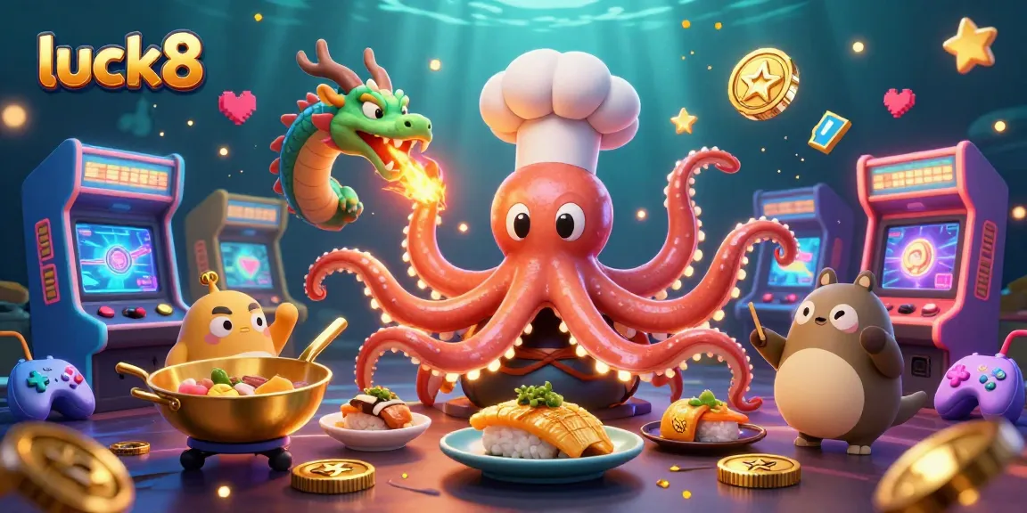 Experience thrilling gaming action with luck8, featuring vibrant characters and dynamic casino elements.