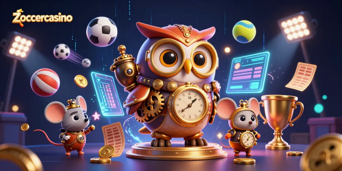 Experience the thrill of zoccercasino with high-energy gaming action in a vibrant 3D illustration.