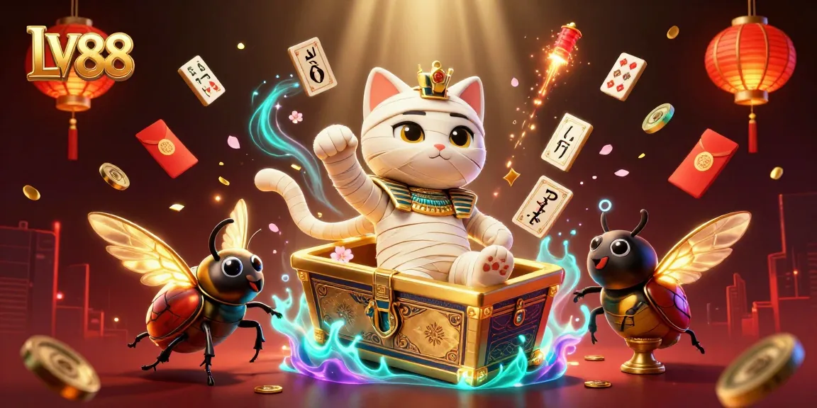Experience thrilling wins at LV88 with a captivating 3D illustration of a magical casino adventure.